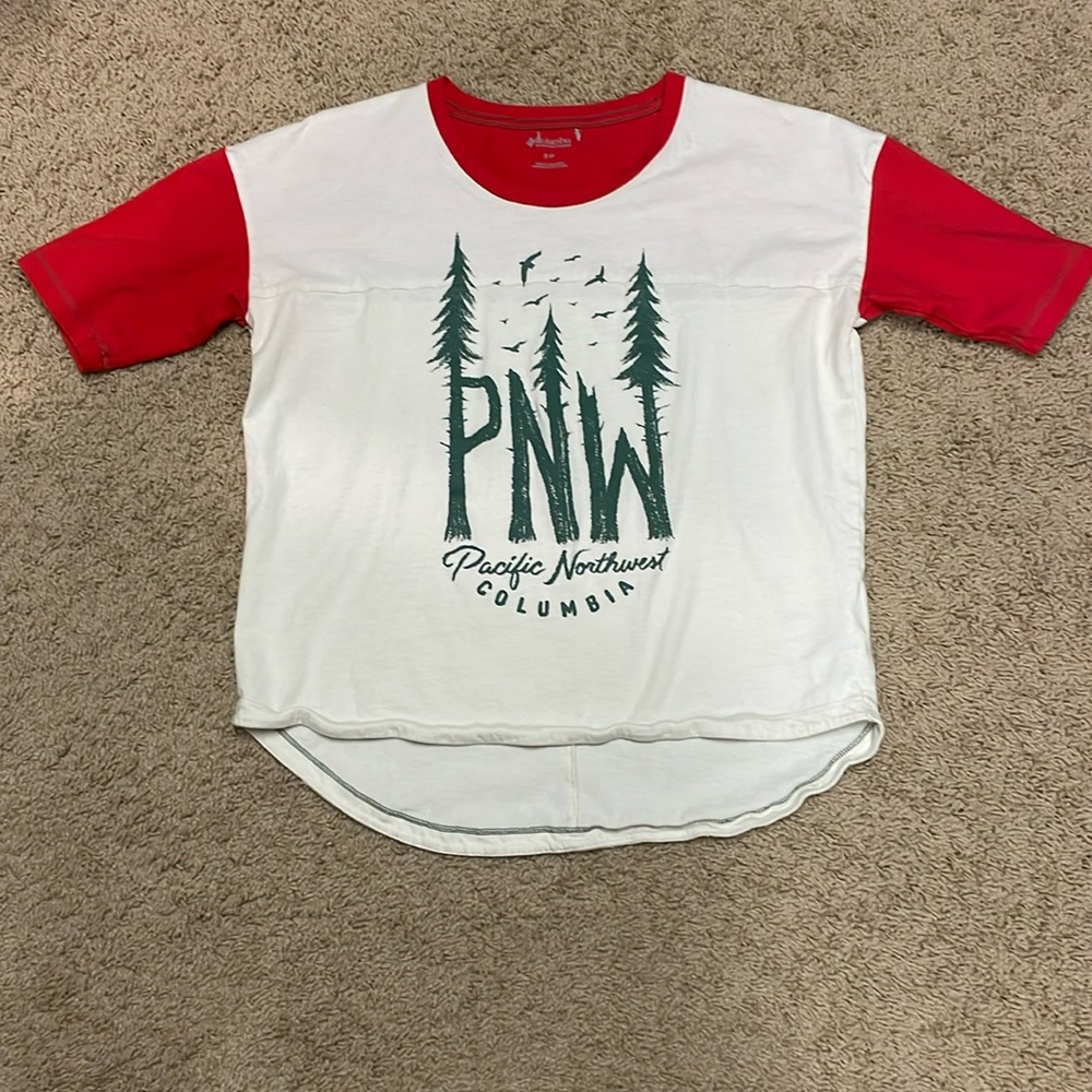 Columbia Pacific Northwest 3/4 sleeve baseball tee